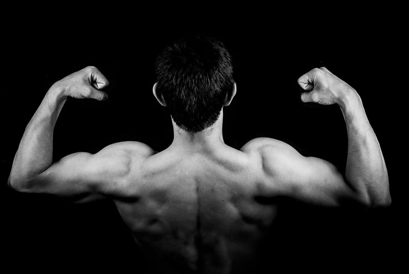 Bodybuilder lifting weights